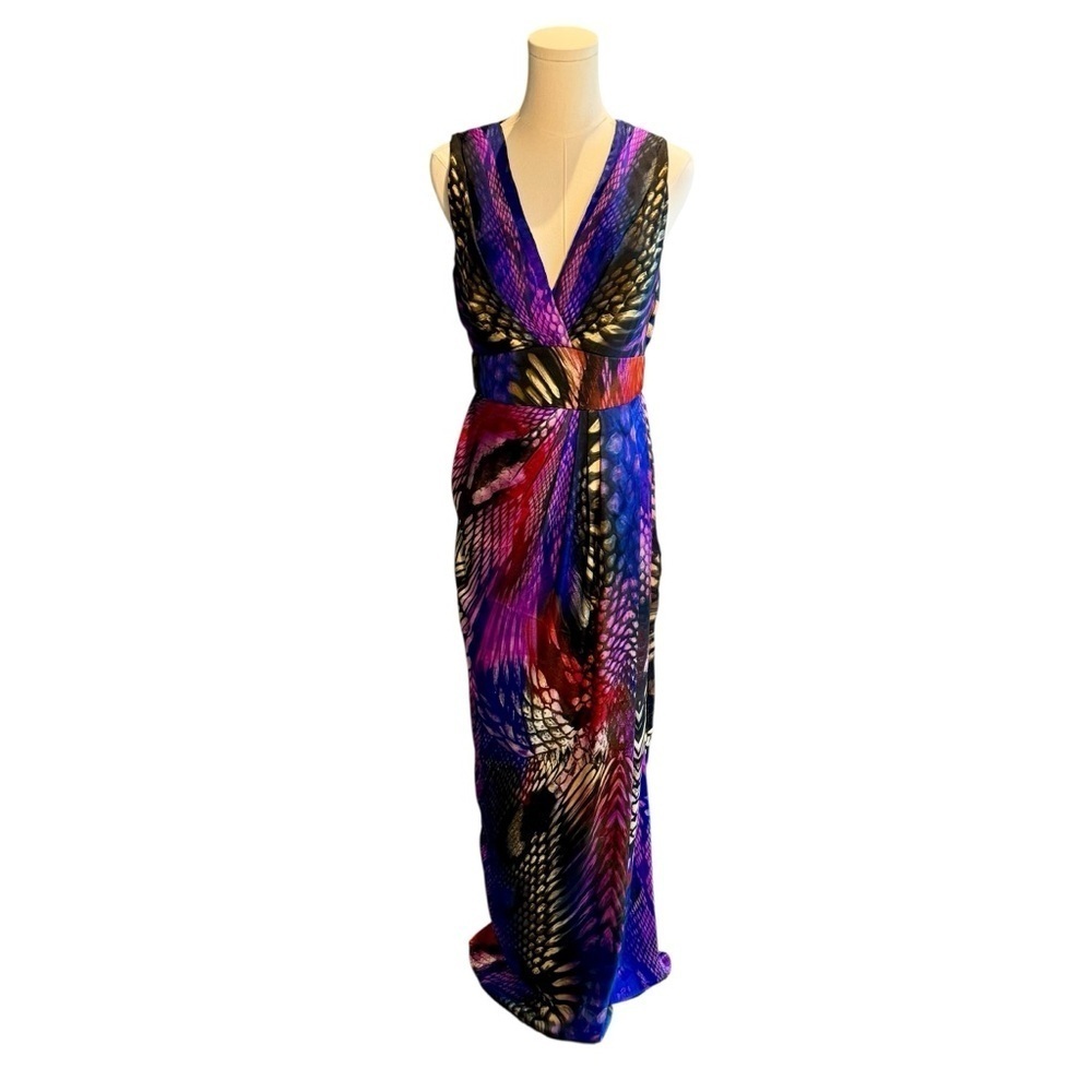 Boston Proper - Multicolor Slide Slit Maxi Dress Sz 6 - Picture 2 of 9